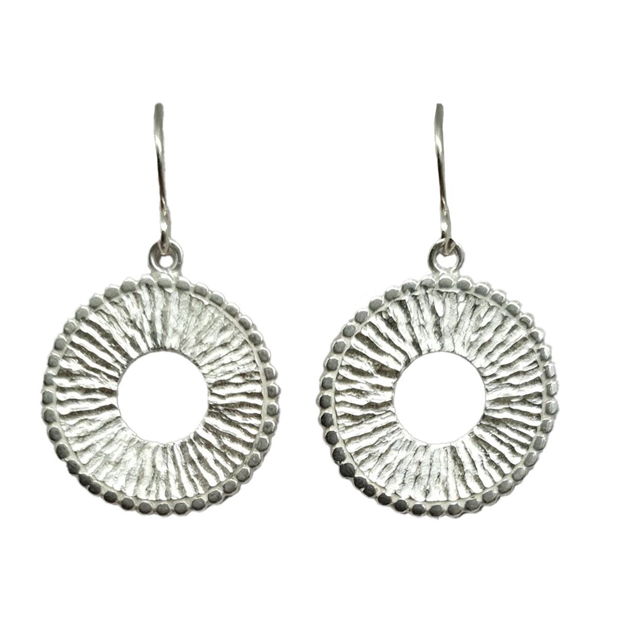 Korunilo Big Silver Moon Earrings