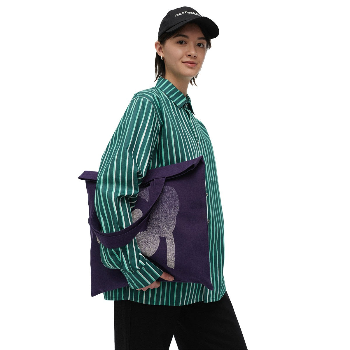 Marimekko Vankka Unikko Violet / Off White Kioski Tote Bag