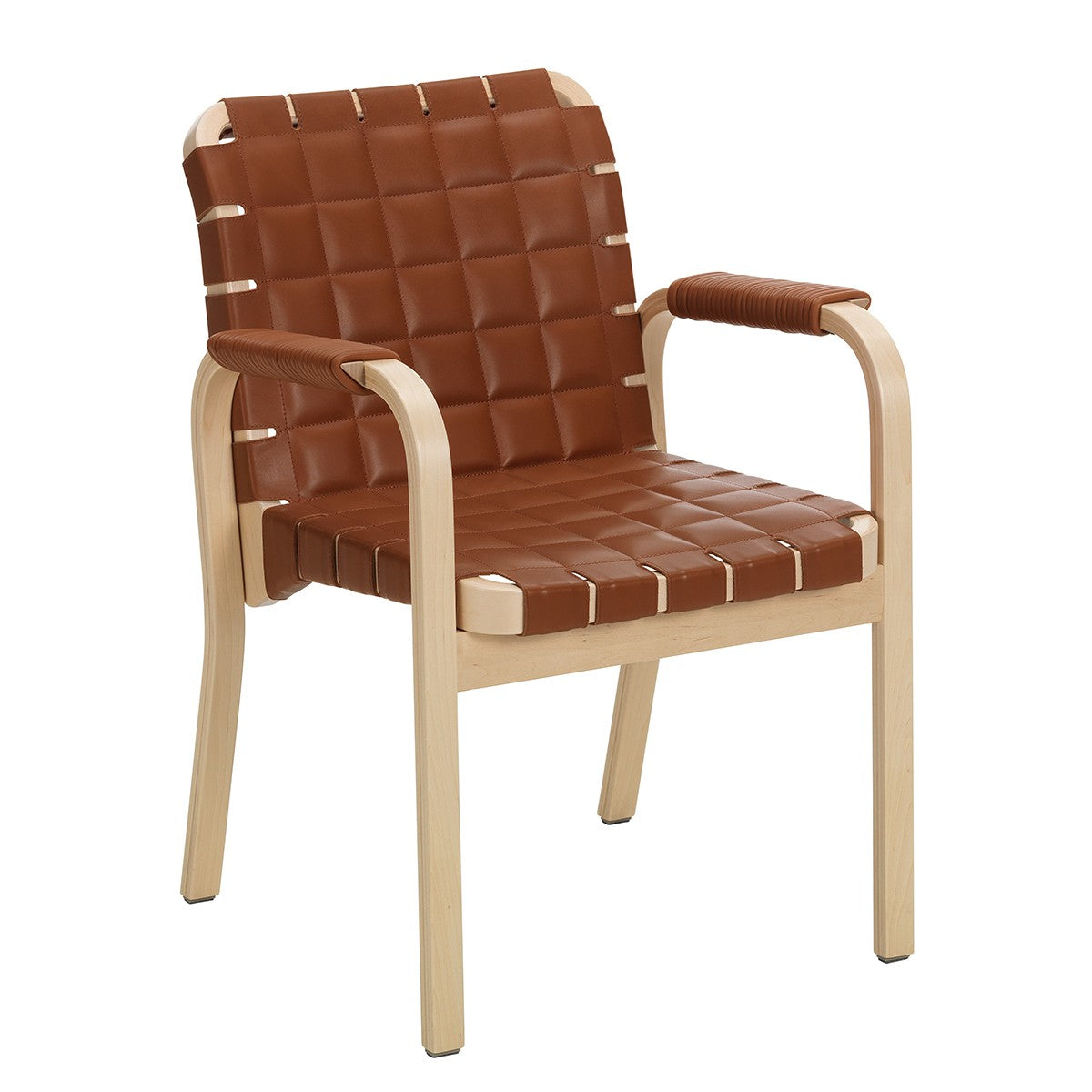 Artek Alvar Aalto Armchair 45 - Quilted Leather Upholstery