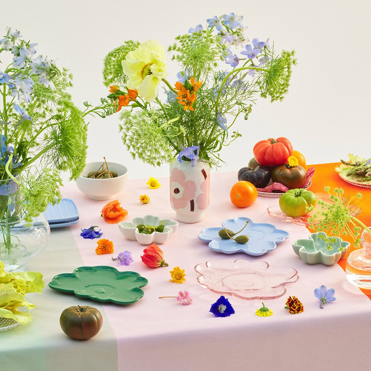 Marimekko Unikko Shape Light Blue Salad Plate