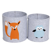 Pentik Metsanvaki Grey Children's Storage Basket Set