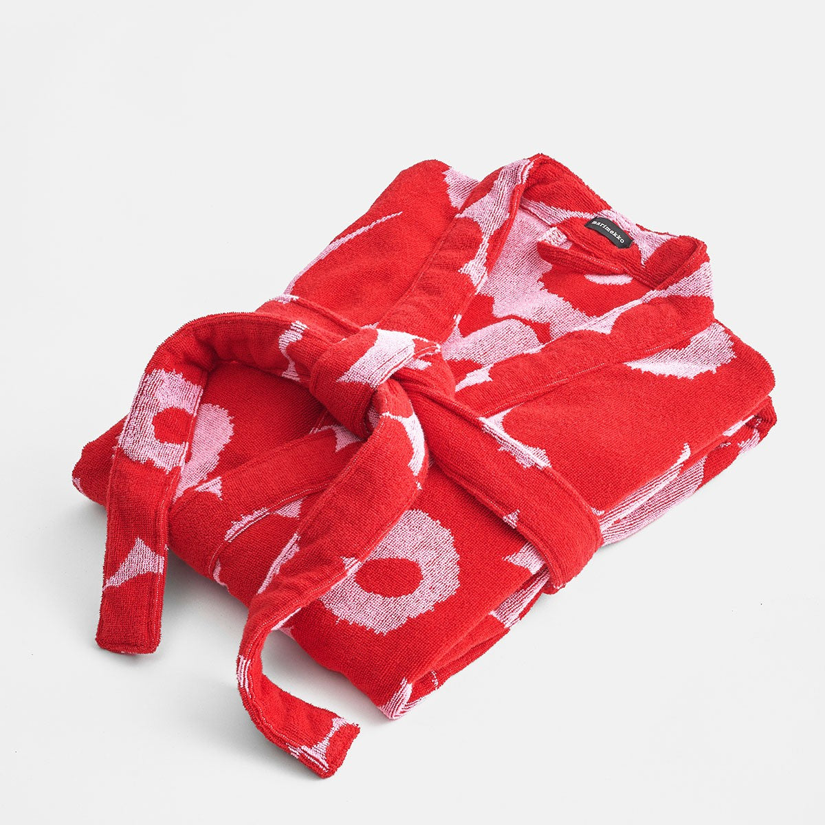 Marimekko Unikko Pink / Red Bathrobe