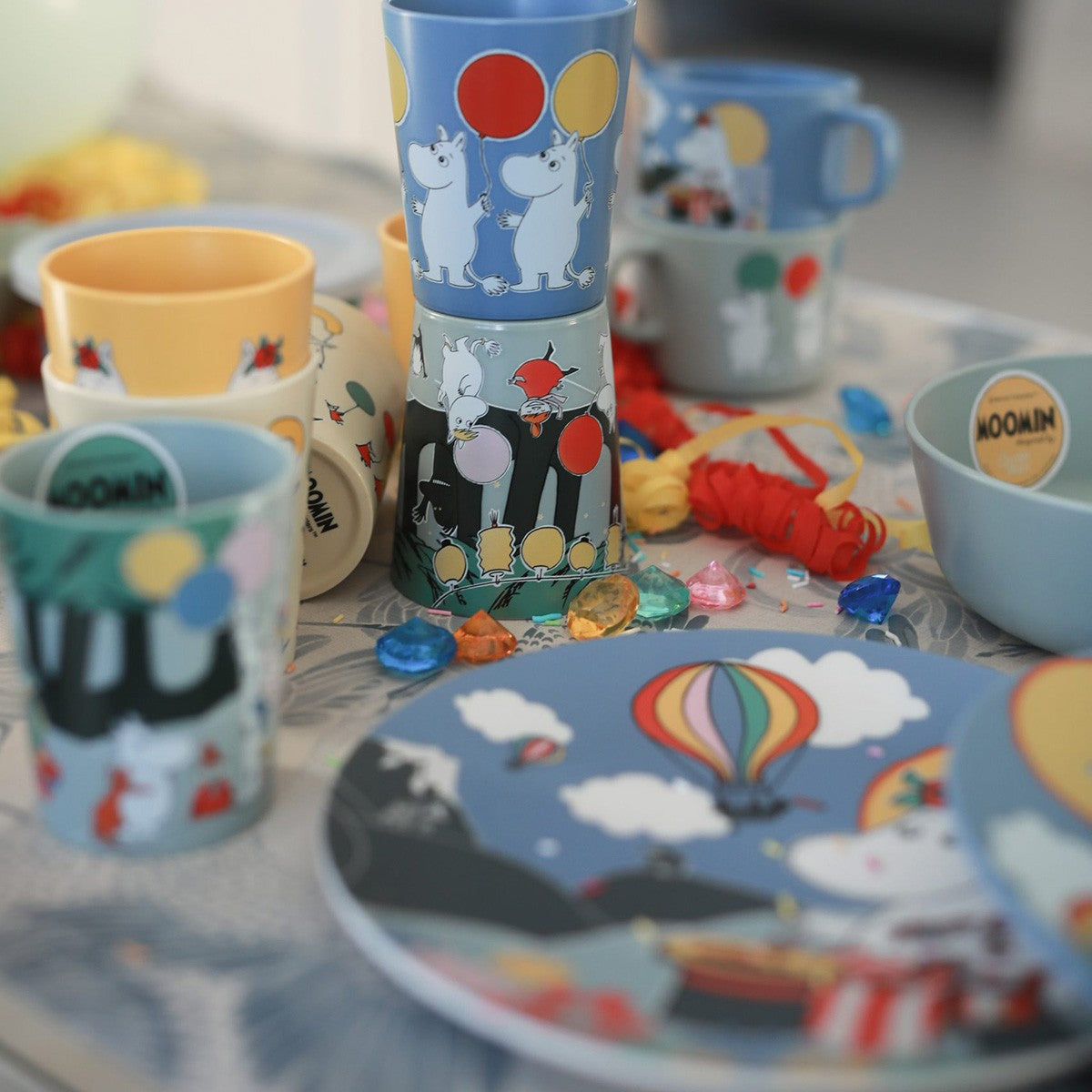 Moomin Festivities Blue / Multi Children's Plate