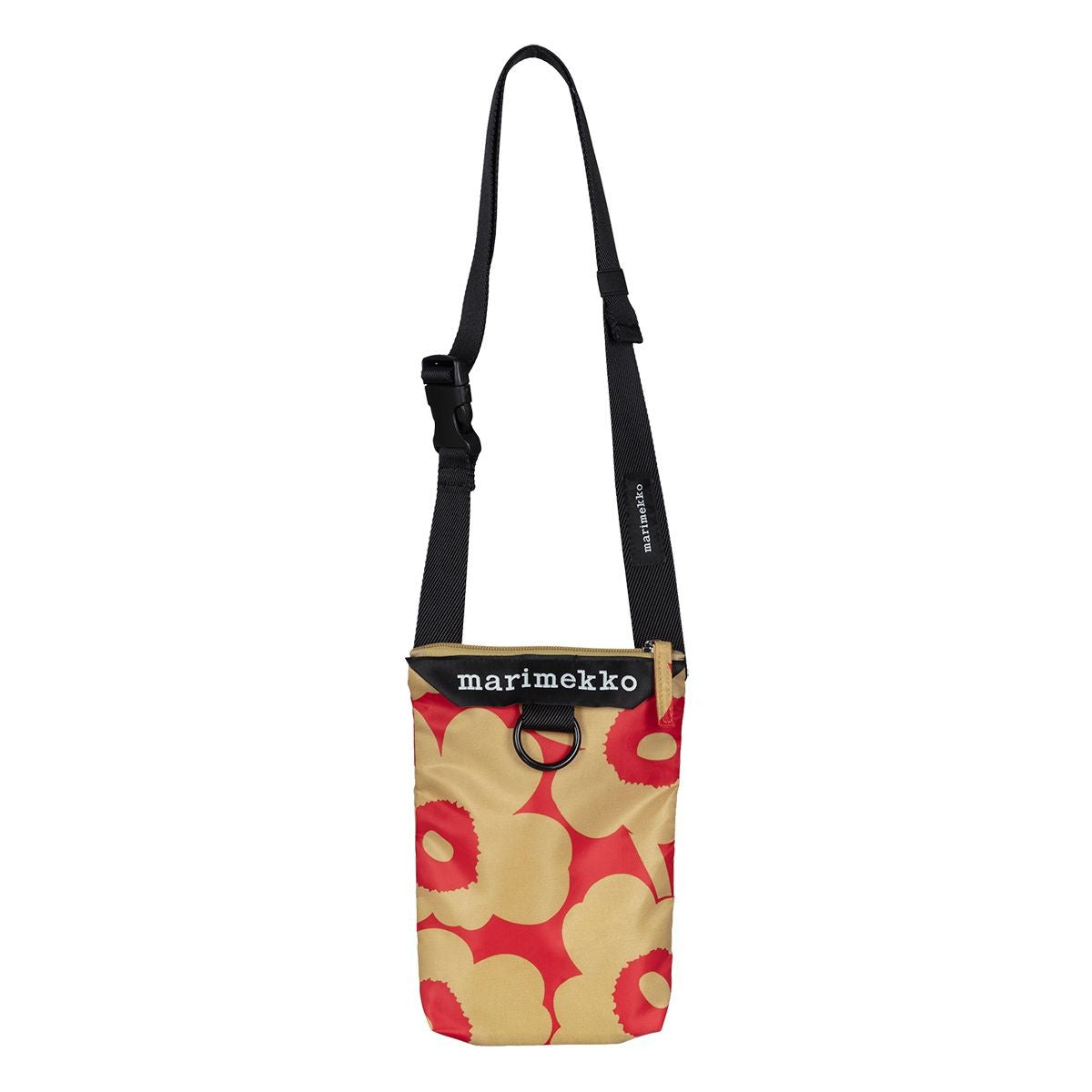 Marimekko Unikko Red / Light Brown Neat Phone Pocket Bag