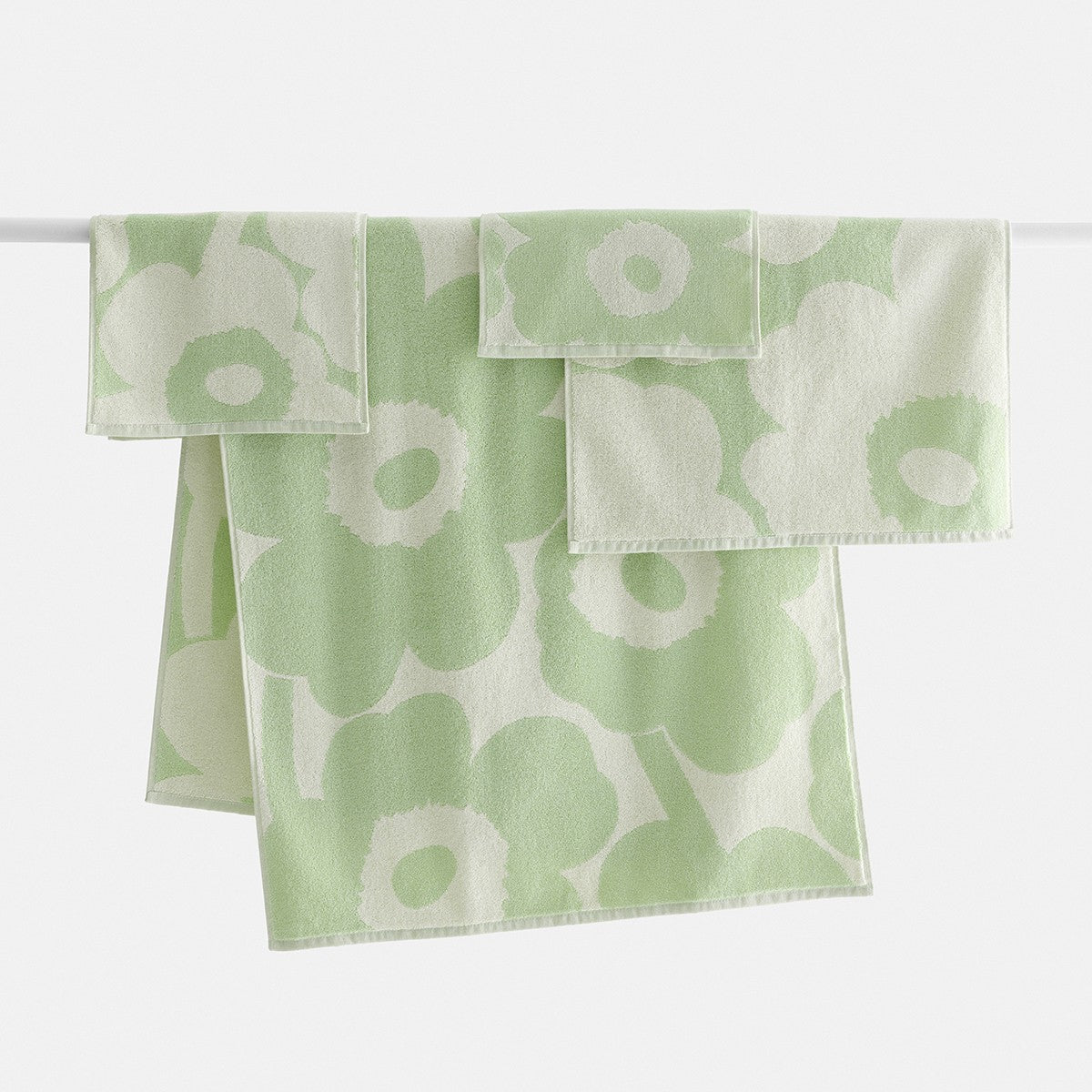 Marimekko Unikko Sage Green / Off White Washcloth