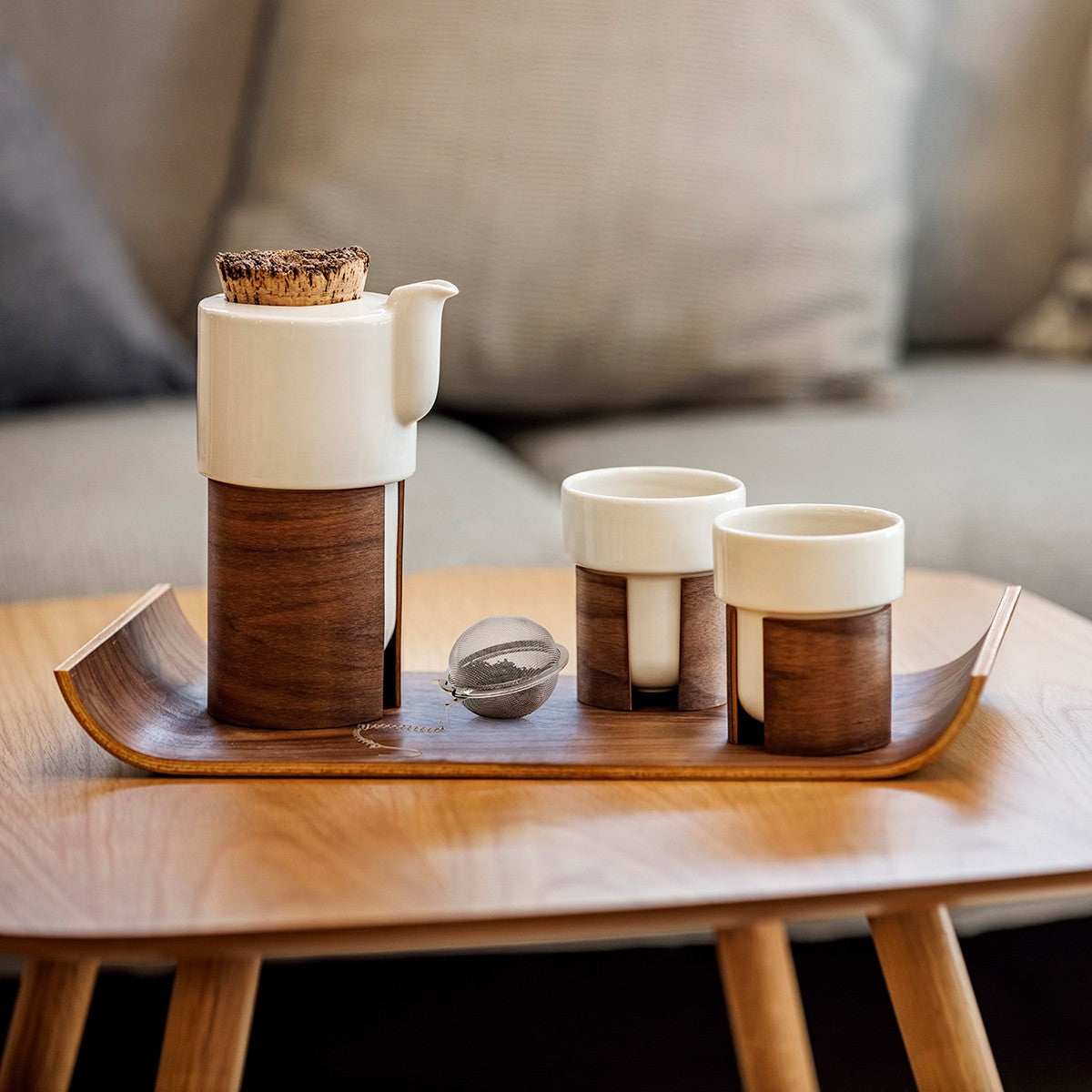 Tonfisk White Warm Tea / Coffee Cups - Set of 2