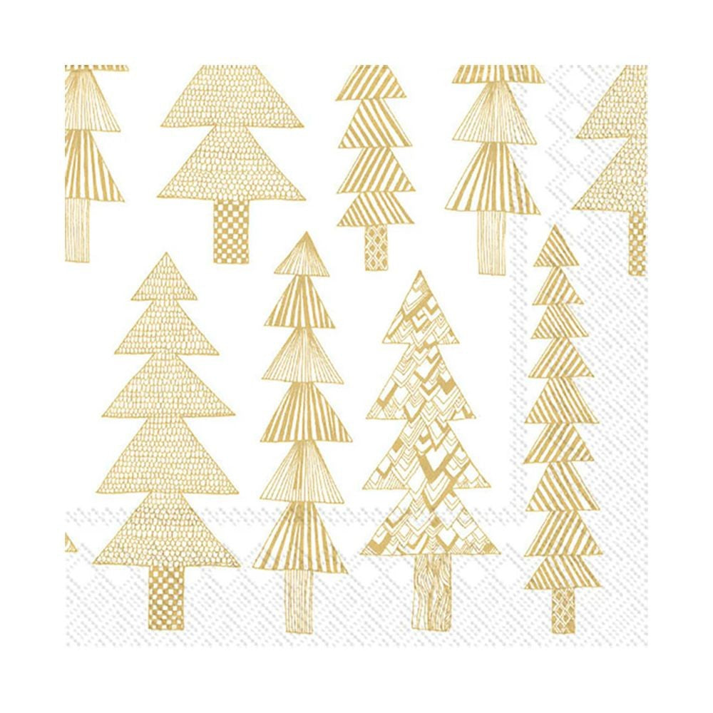 Marimekko Kuusikossa Gold / White Lunch Napkins