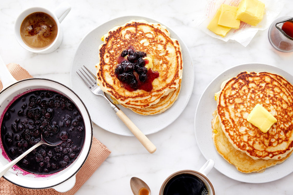 Ricotta Pancakes with Bilberry Chia Jam Recipe