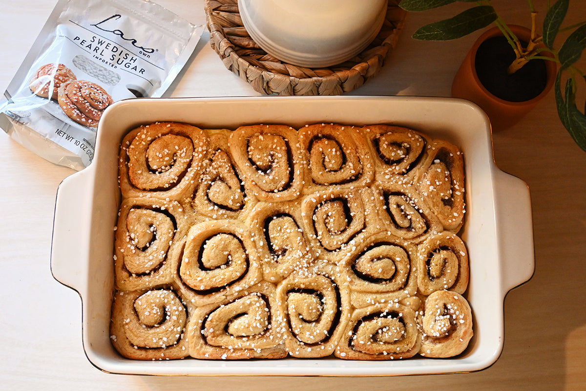 Swedish Cinnamon Rolls Using Swedish Pearl Sugar