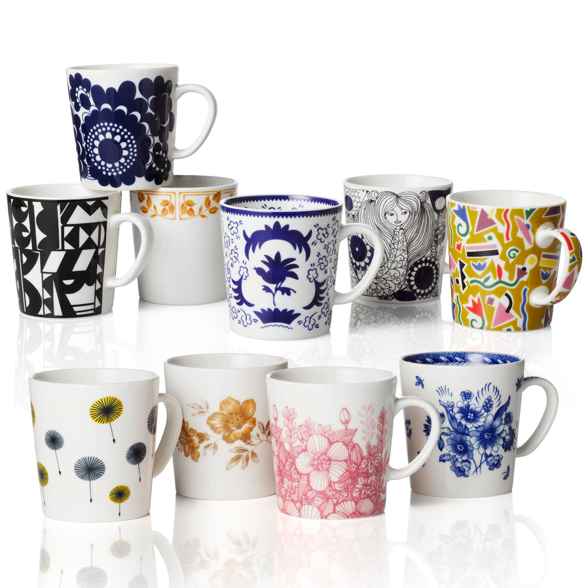 Arabia Finland 100th Anniversary Mugs