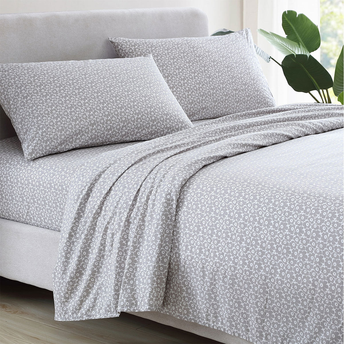 Marimekko Pikkuinen Unikko Grey Sheet Sets