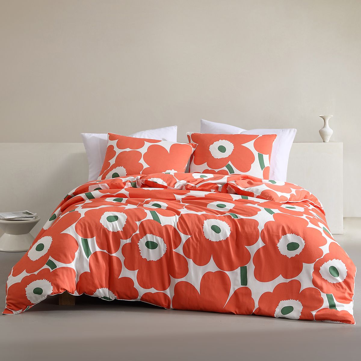 Marimekko Unikko Orange / Green Bedding