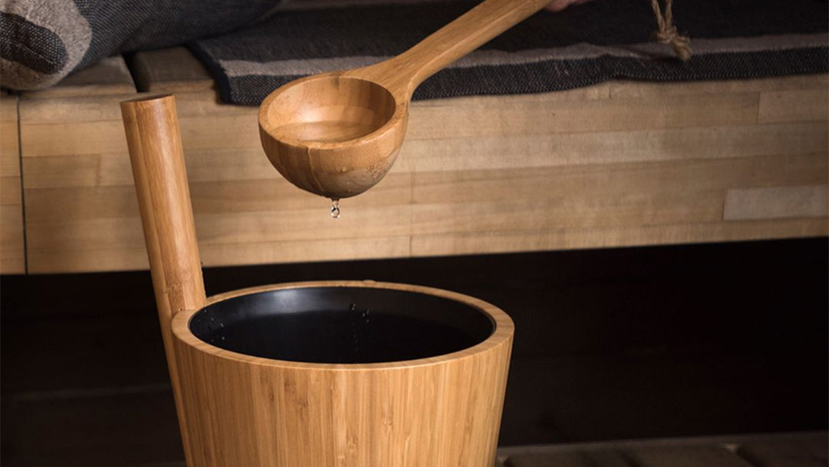 Rento Bamboo Sauna Buckets & Ladles