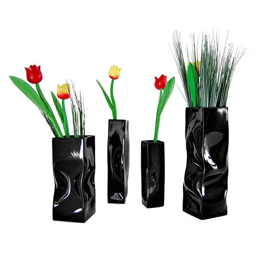 Tonfisk Black Warp Vases