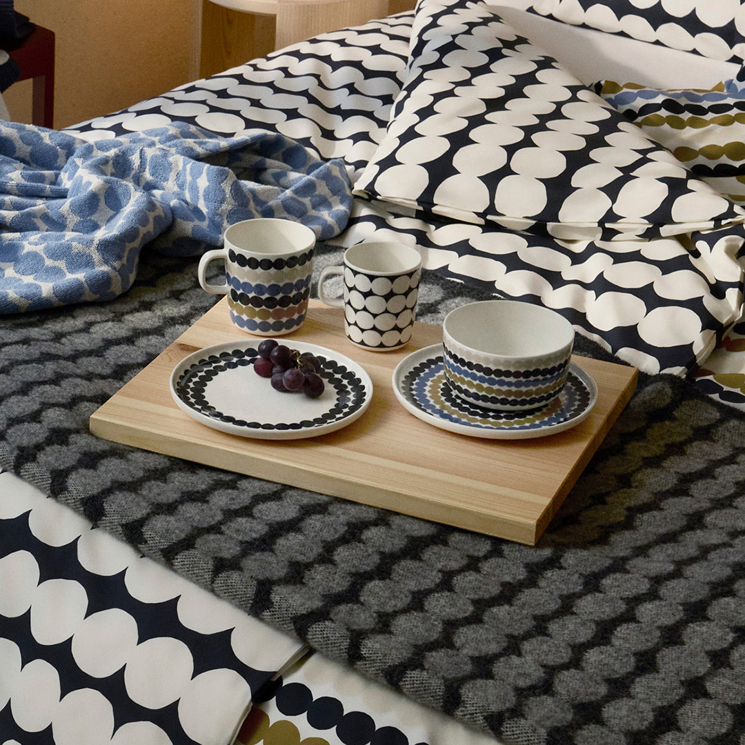 Marimekko Rasymatto White / Dusty Blue / Charcoal Large Mug