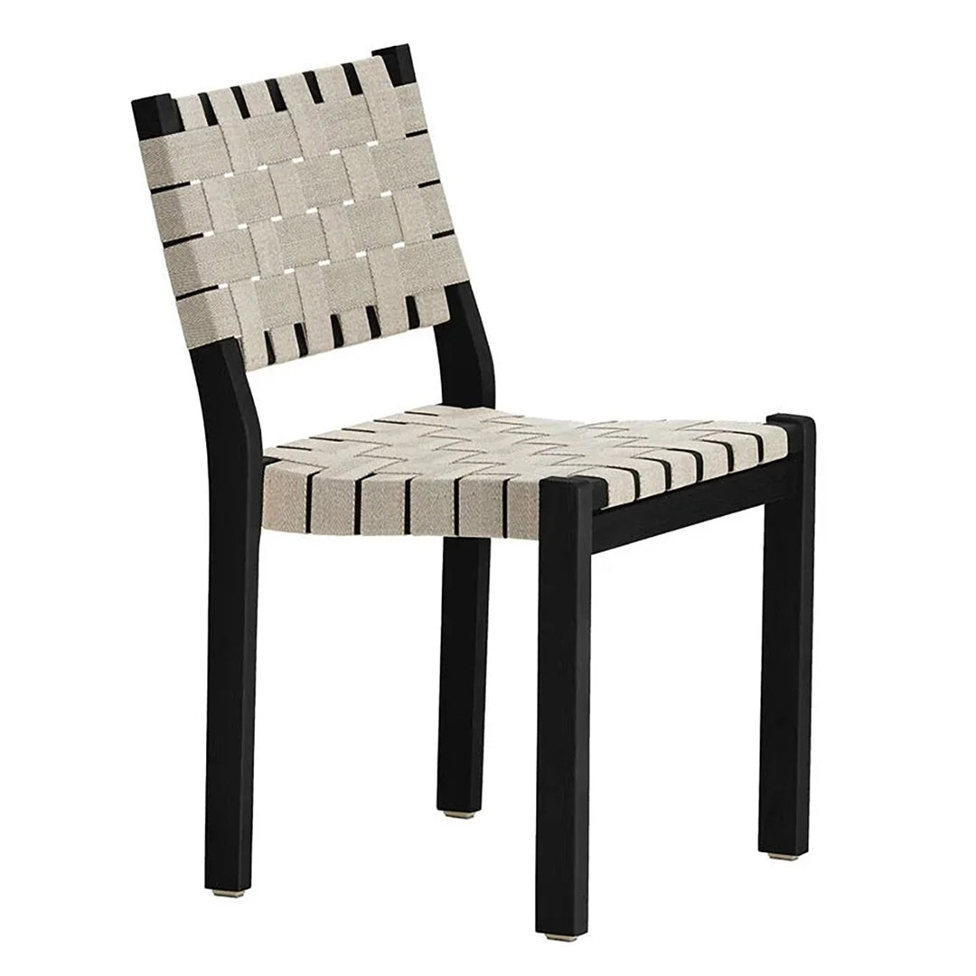 Artek Alvar Aalto 611 Chair - Black Lacquered