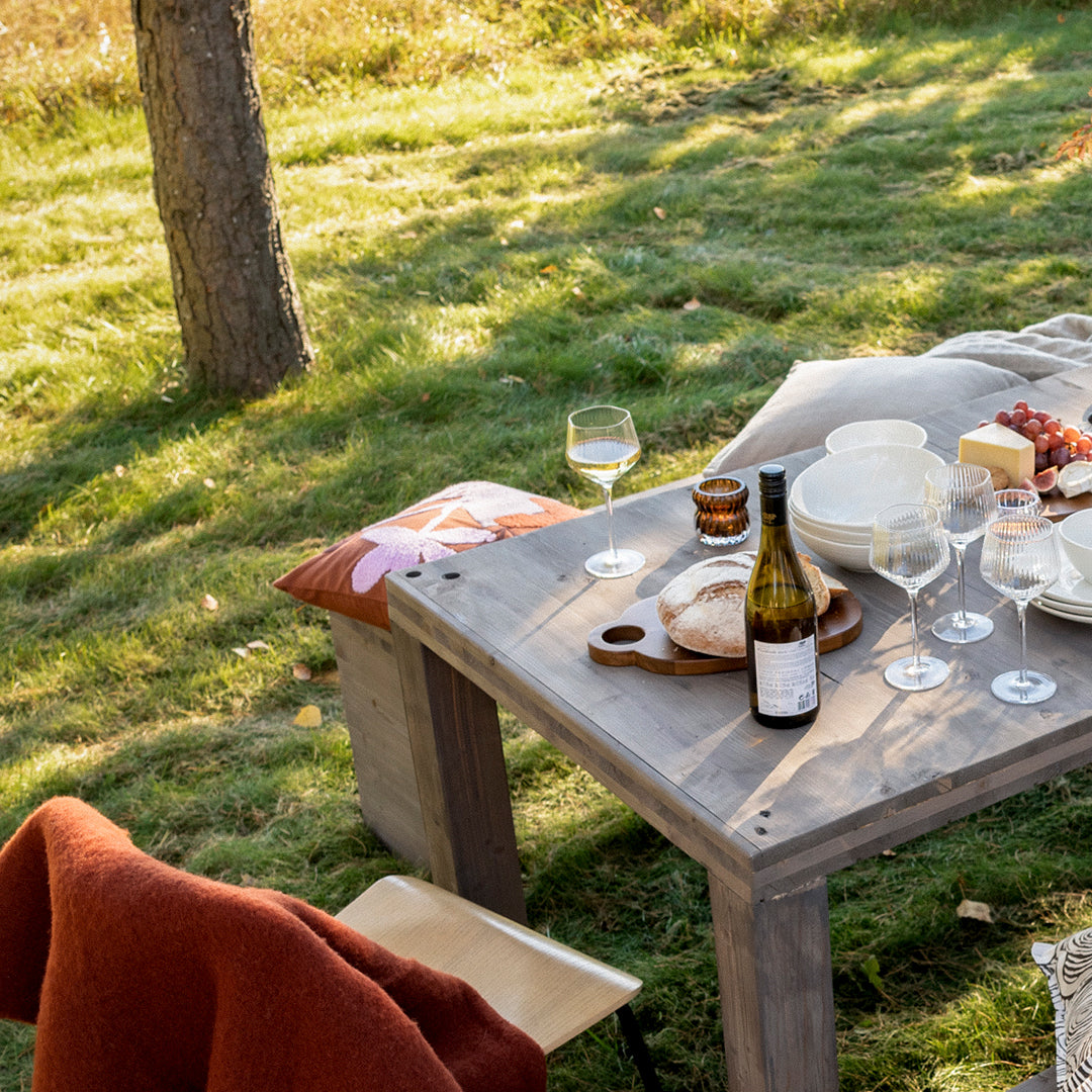 Pentik Kastanja Orange / Purple / Brown Embroidered Throw Pillow