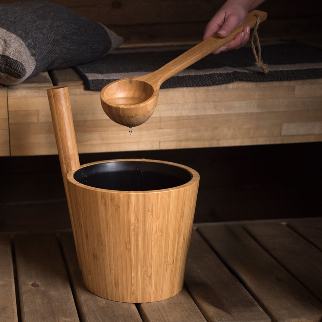 Rento Bamboo Sauna Buckets & Ladles