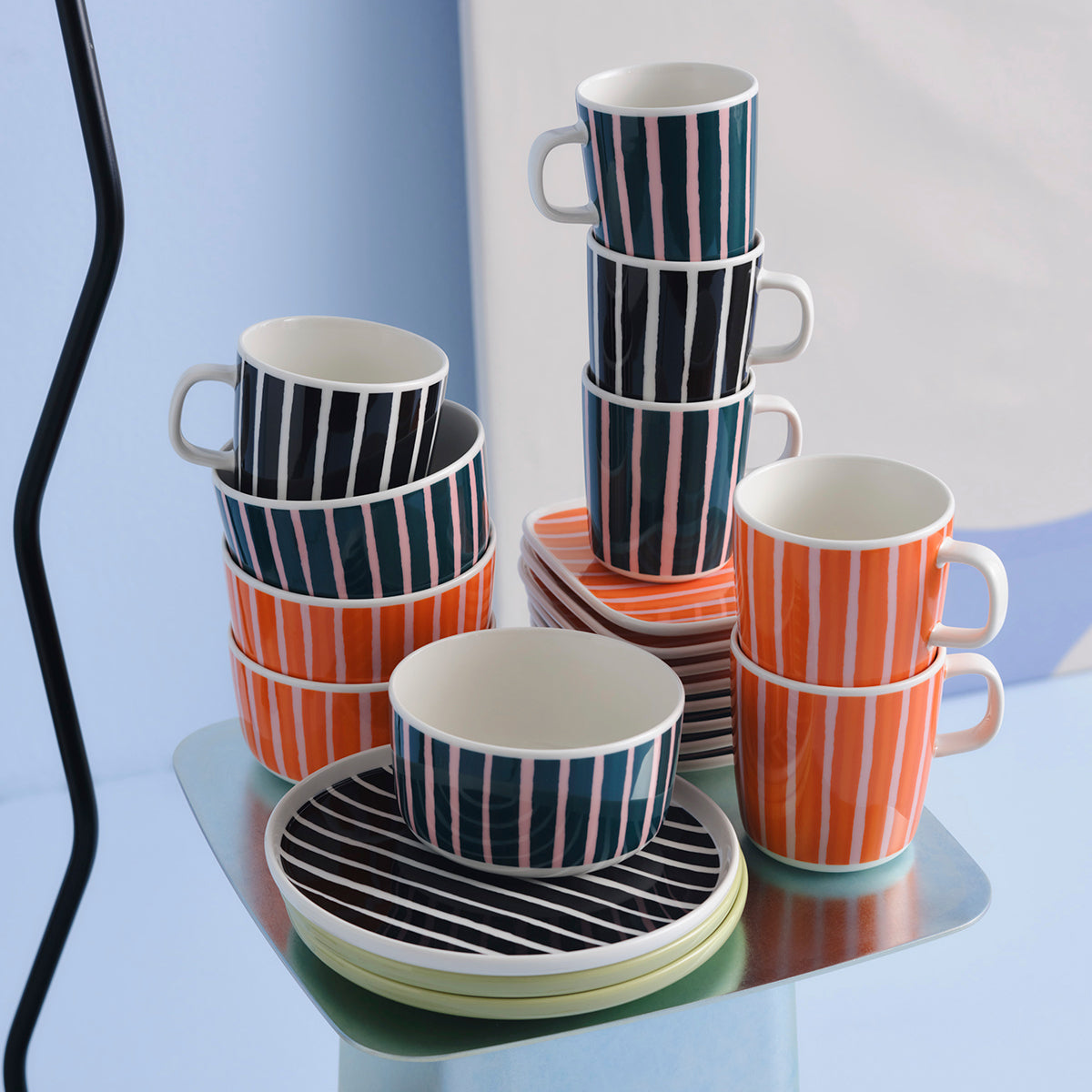 Marimekko Piccolo Forest Green / Pink Mug