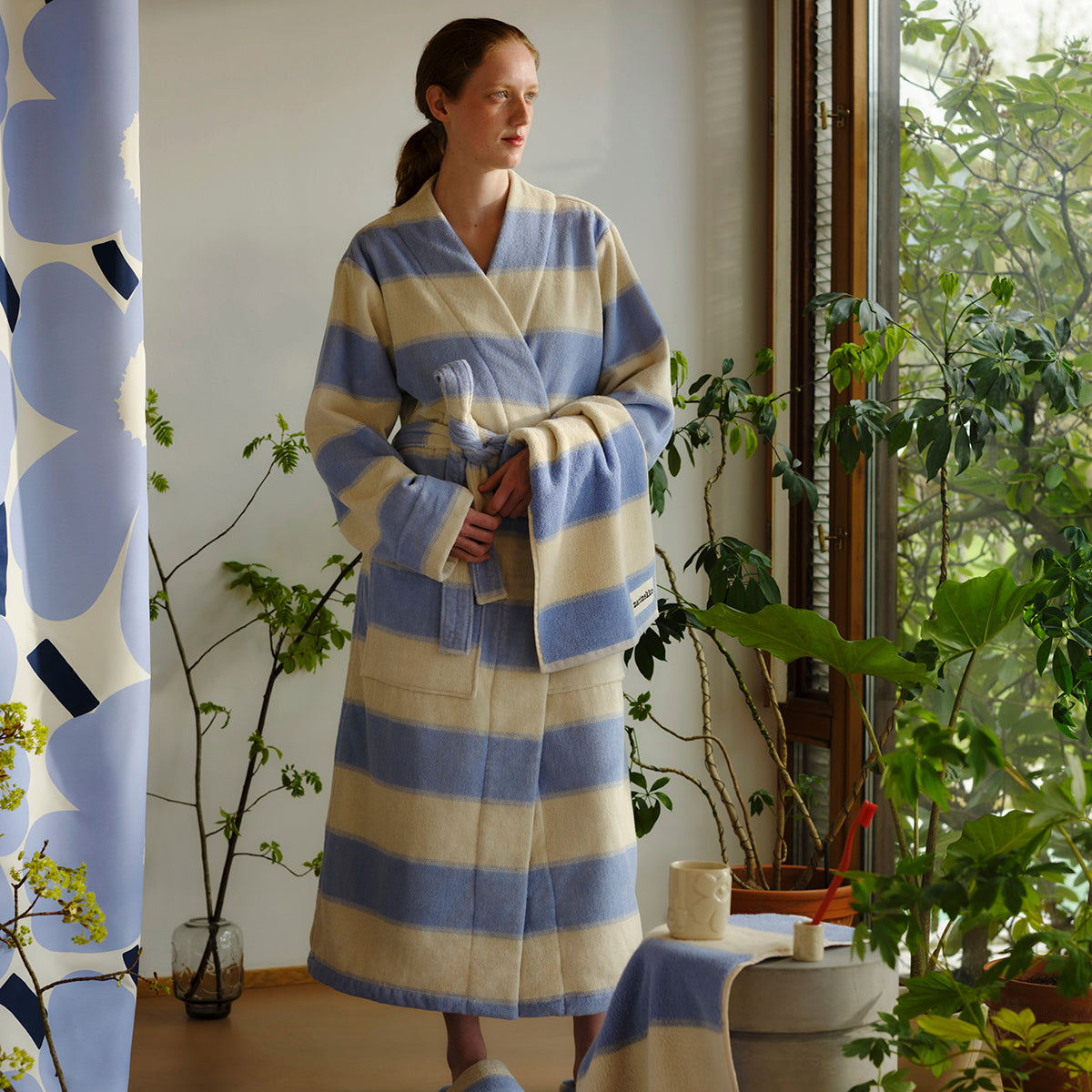 Marimekko Galleria Light Blue / Sand Guest Towel