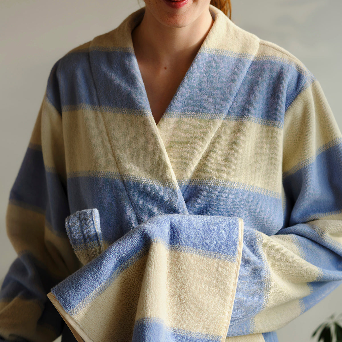 Marimekko Galleria Light Blue / Sand Bathrobe