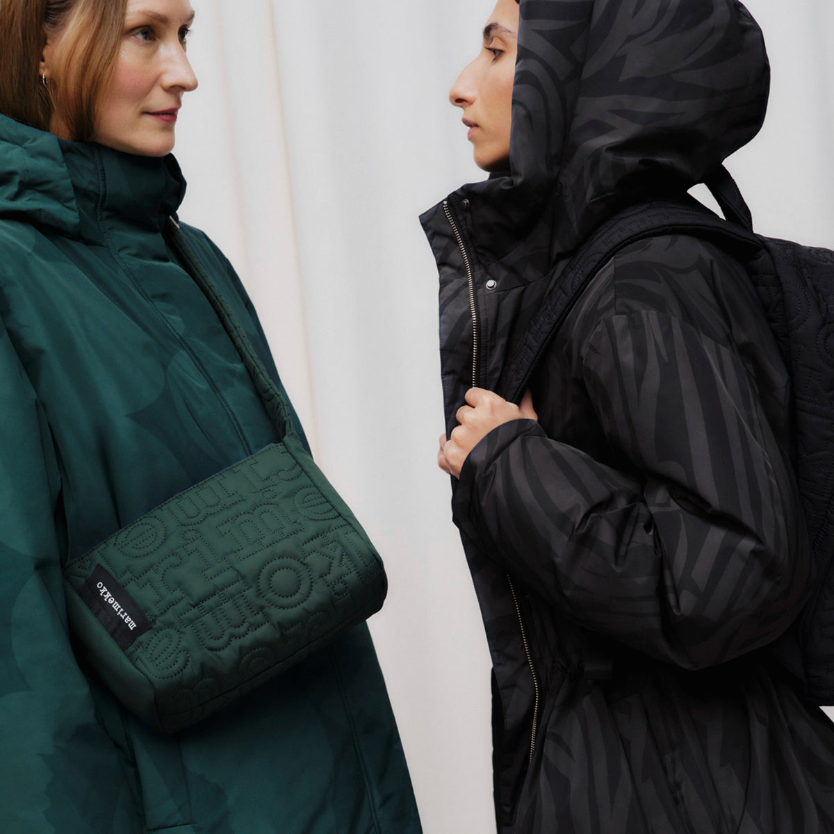 Marimekko Logo Dark Green Small Crossbody Shoulder Joy Bag