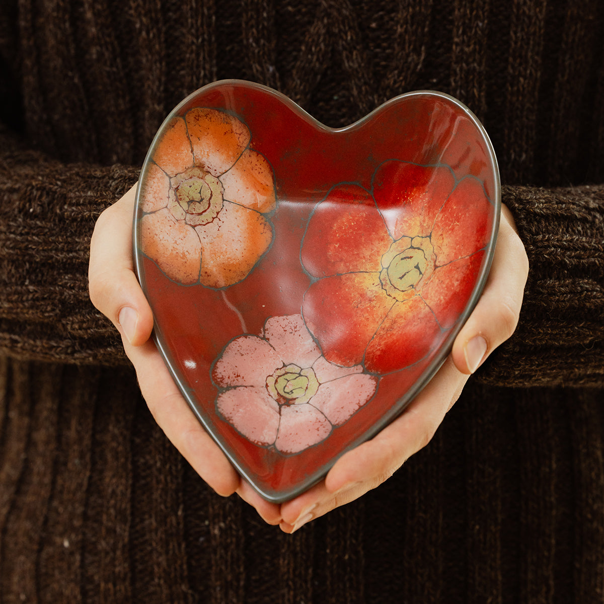 Pentik Leinikki Studio Red Heart Bowl