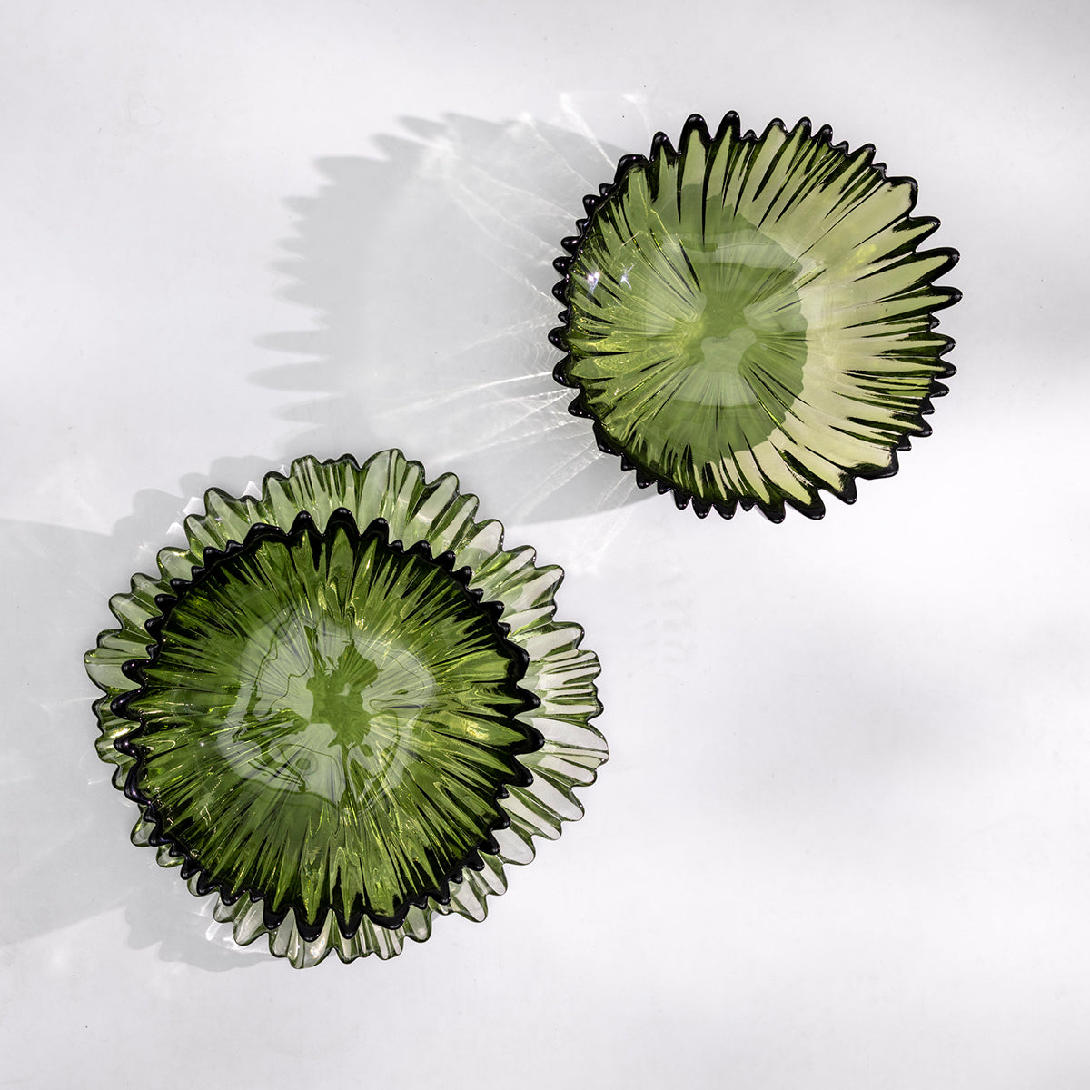 Pentik Havu Green Glass Serving Plate