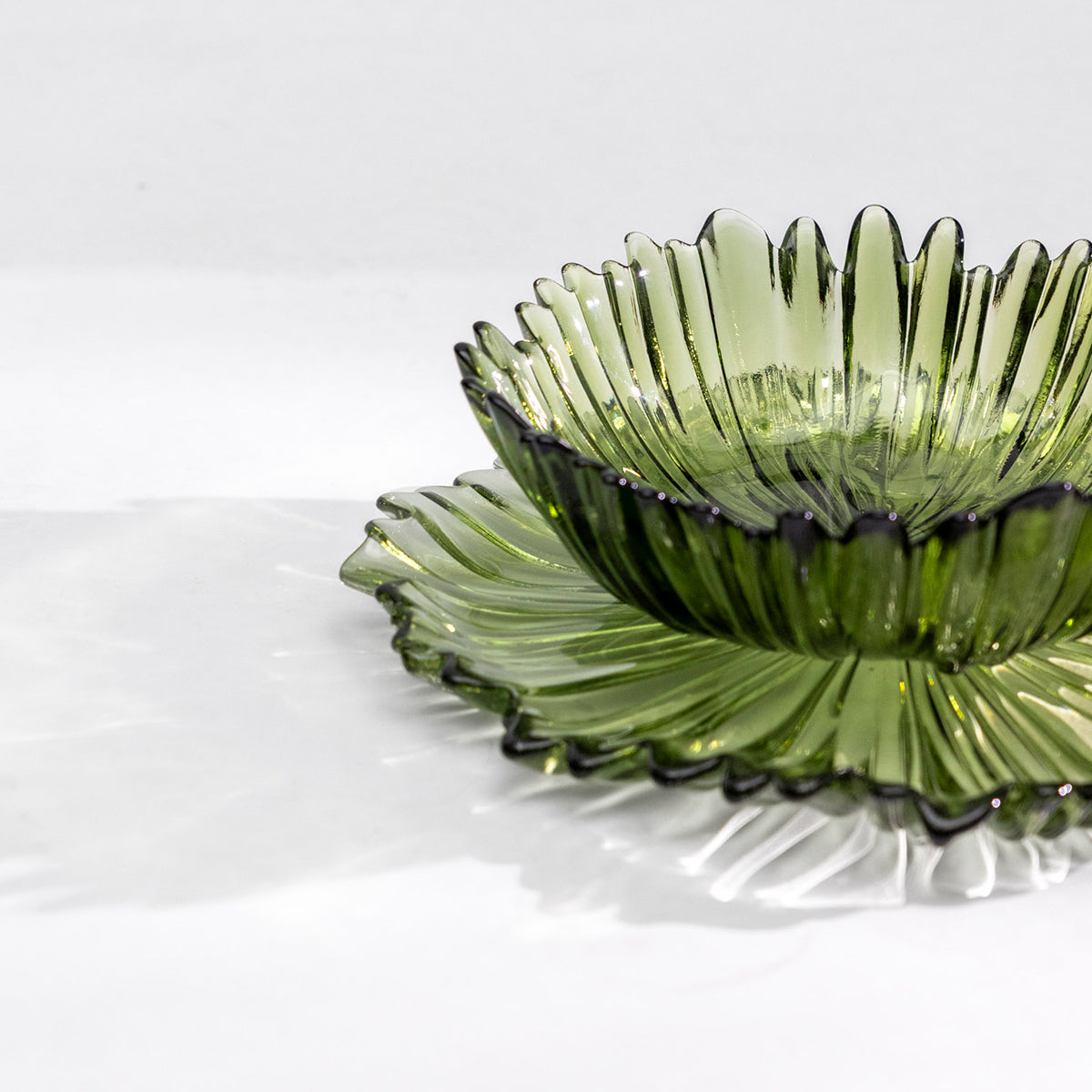 Pentik Havu Green Glass Serving Bowl