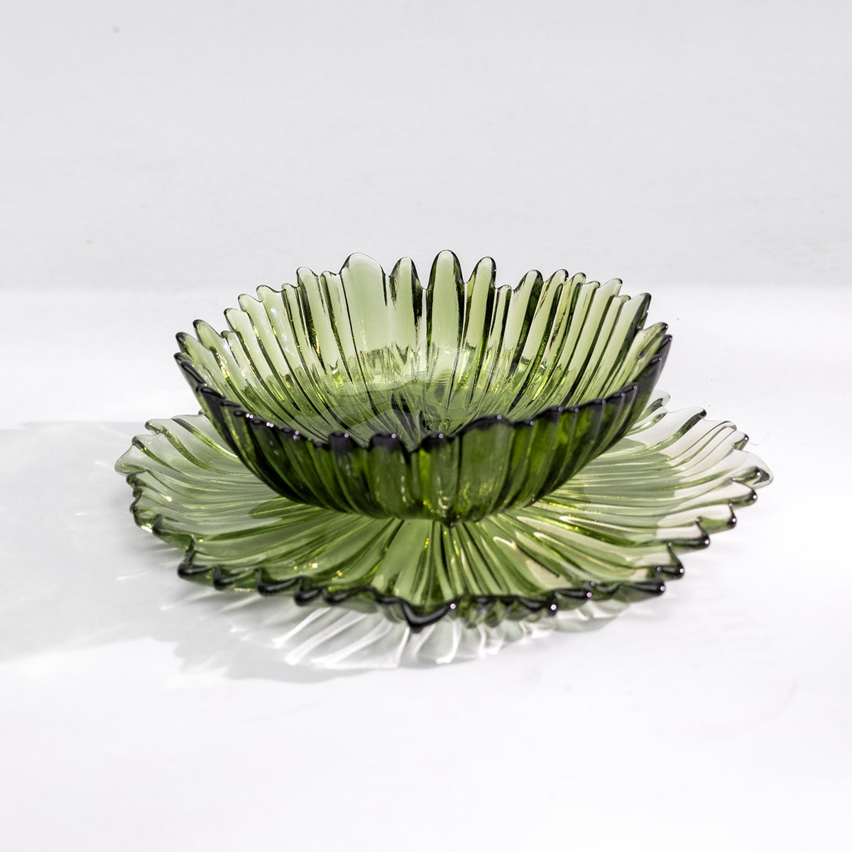 Pentik Havu Green Glass Serving Bowl