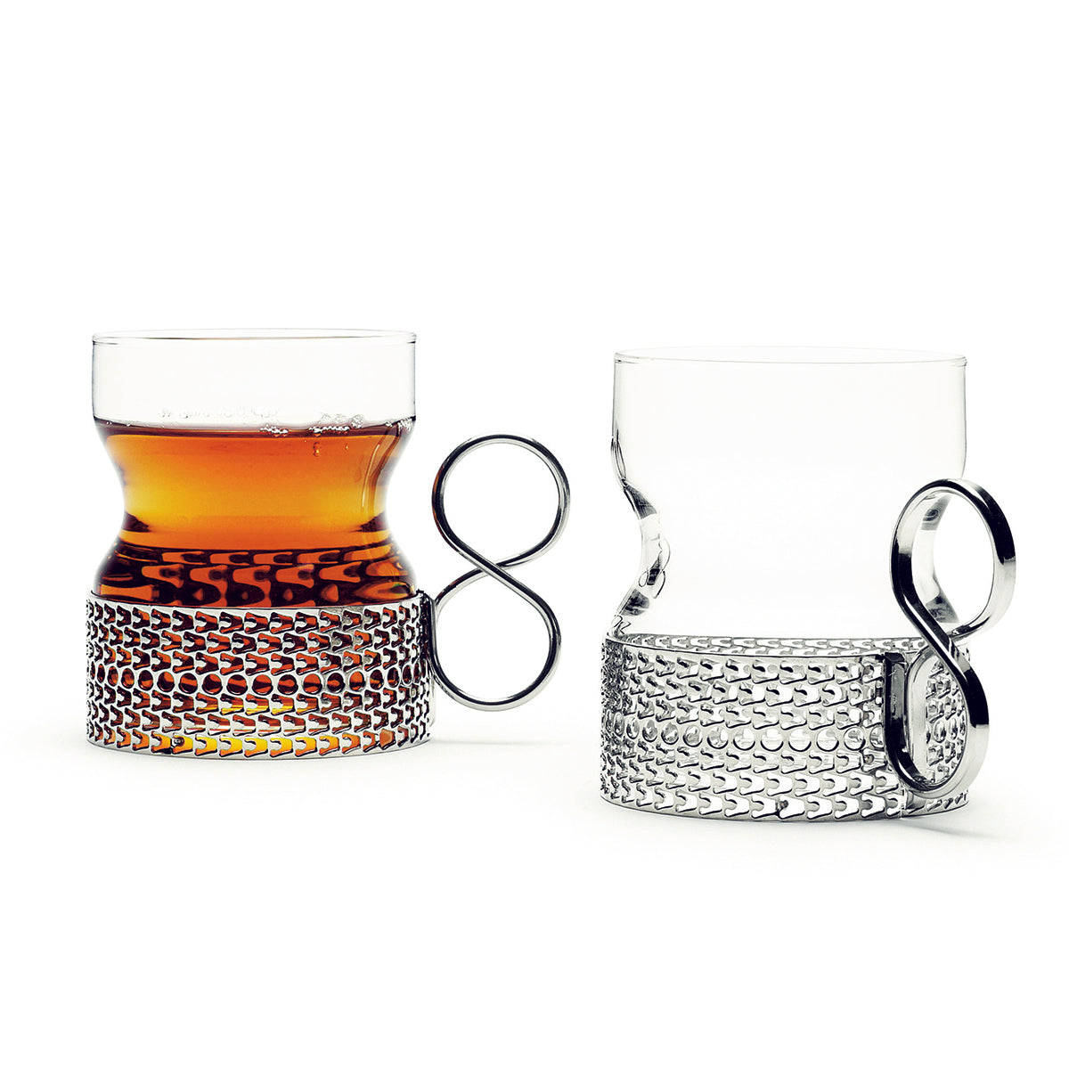 iittala Tsaikka Glass with Stainless Holder - Set of 2