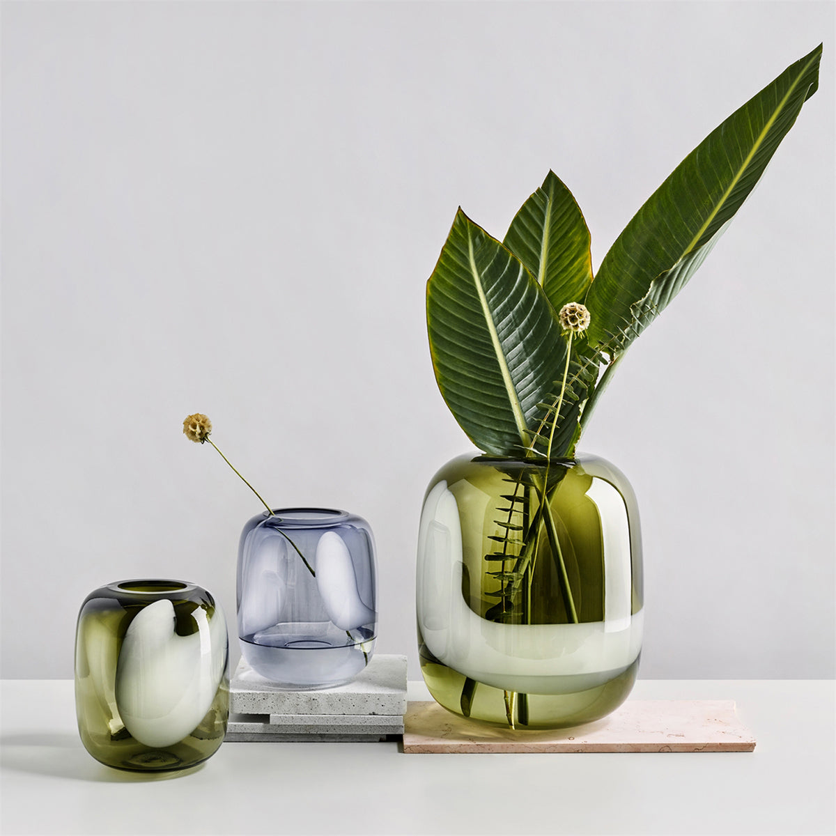 iittala Blues Moss Green / Opal Vase