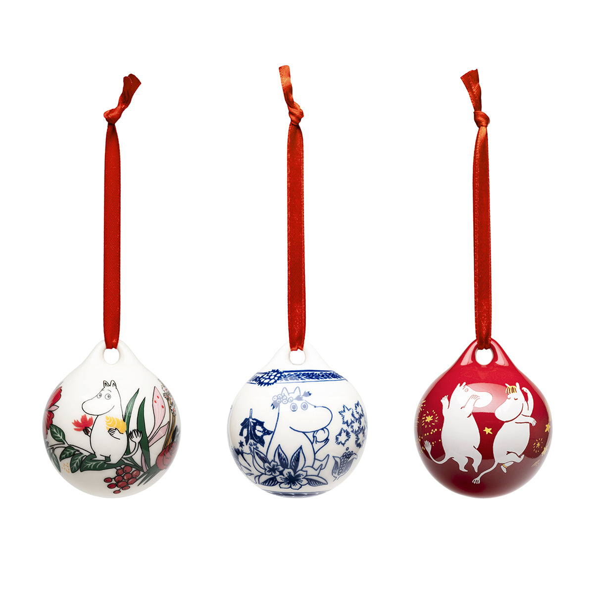 Arabia Moomin Annual Mini Baubles - Set of 3