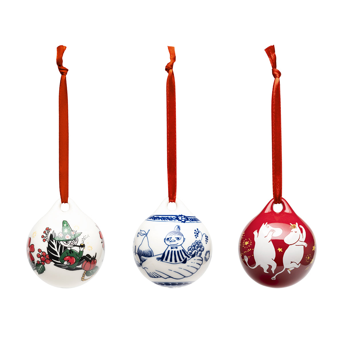 Arabia Moomin Annual Mini Baubles - Set of 3