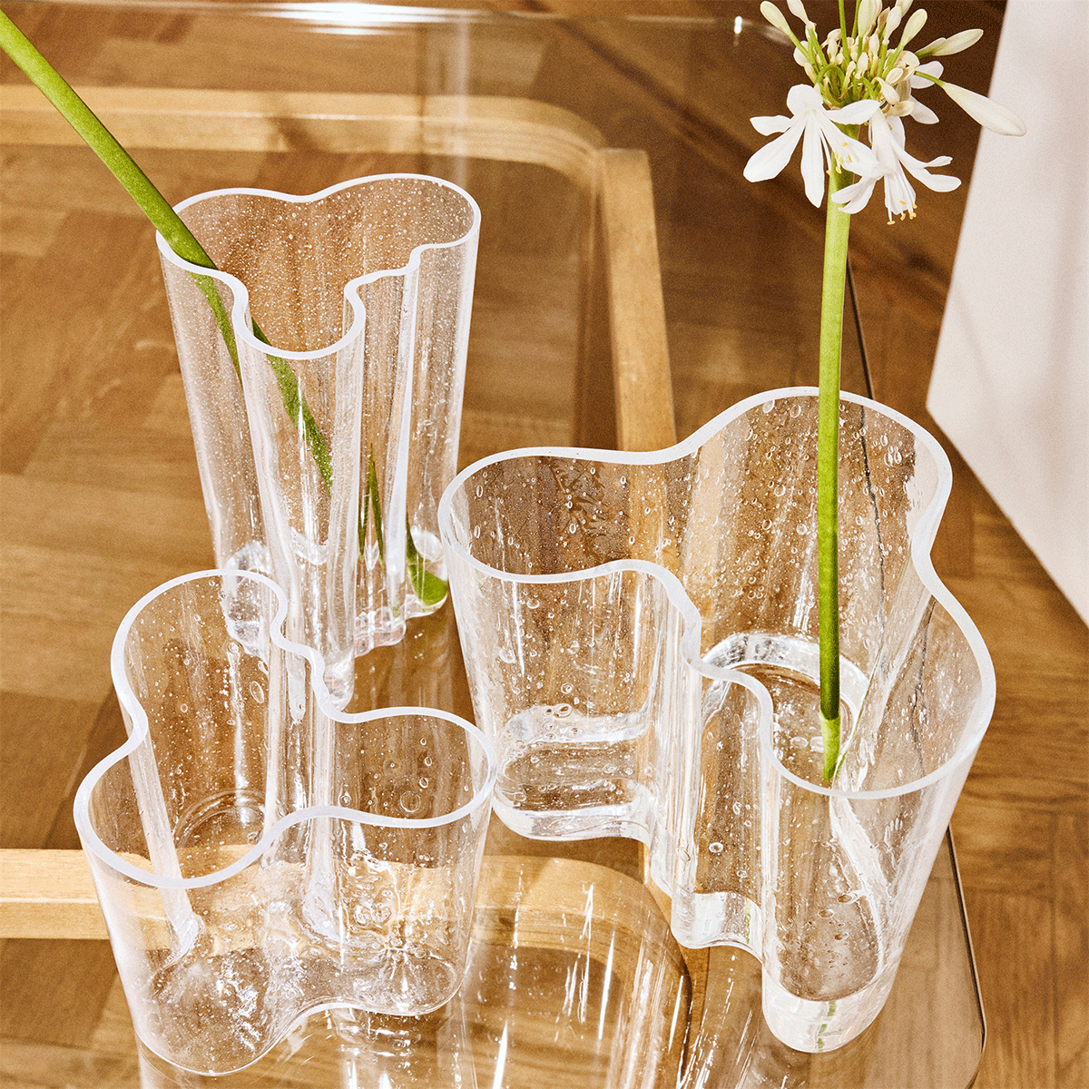 iittala Aalto Clear Bubble Glass Anniversary Vase - 6-1/4"