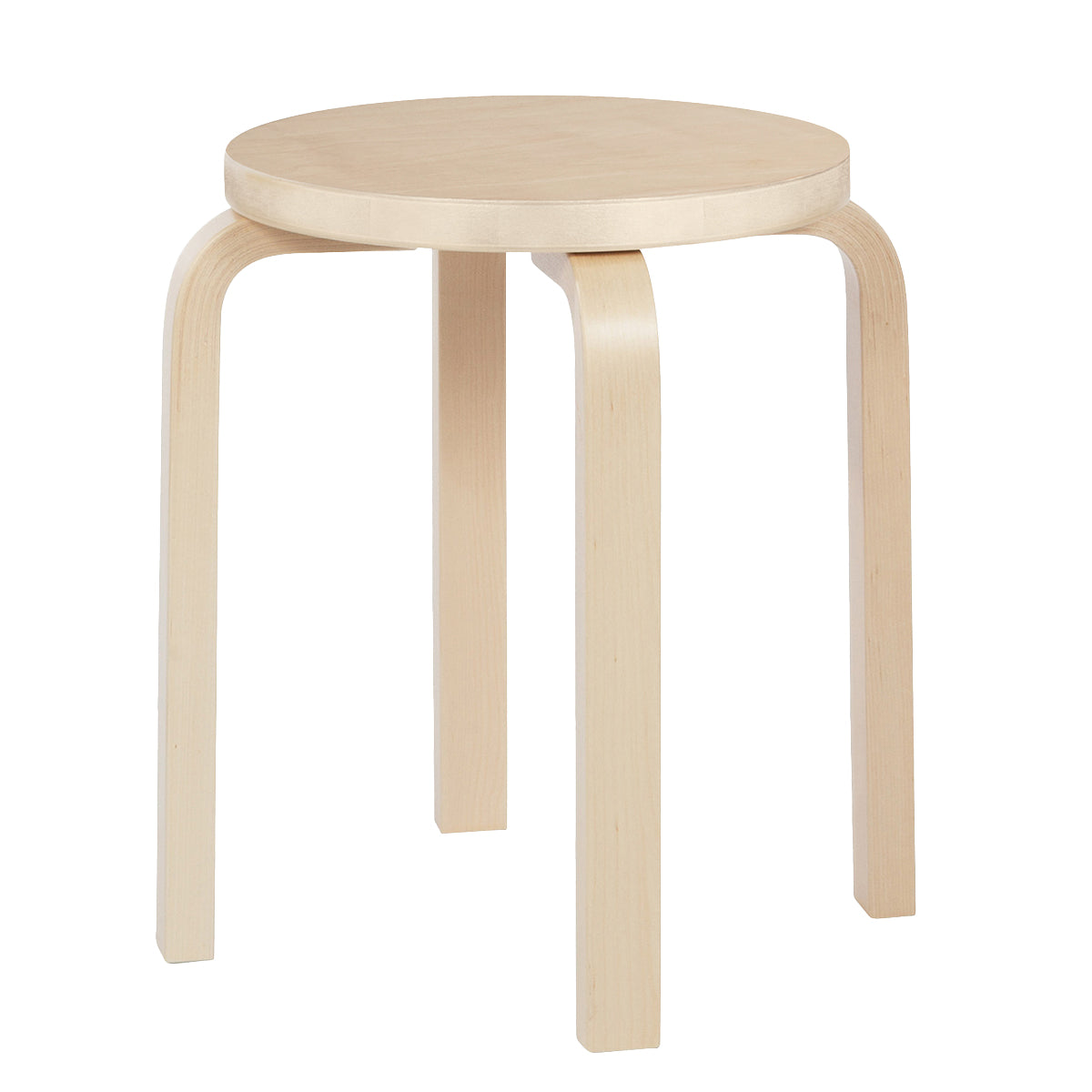 Artek Alvar Aalto E60 - Four Legged Stool - Birch Veneer