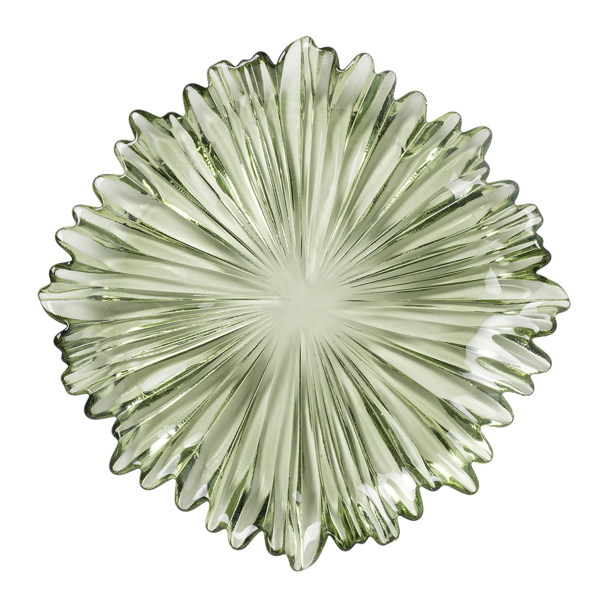 Pentik Havu Green Glass Serving Plate