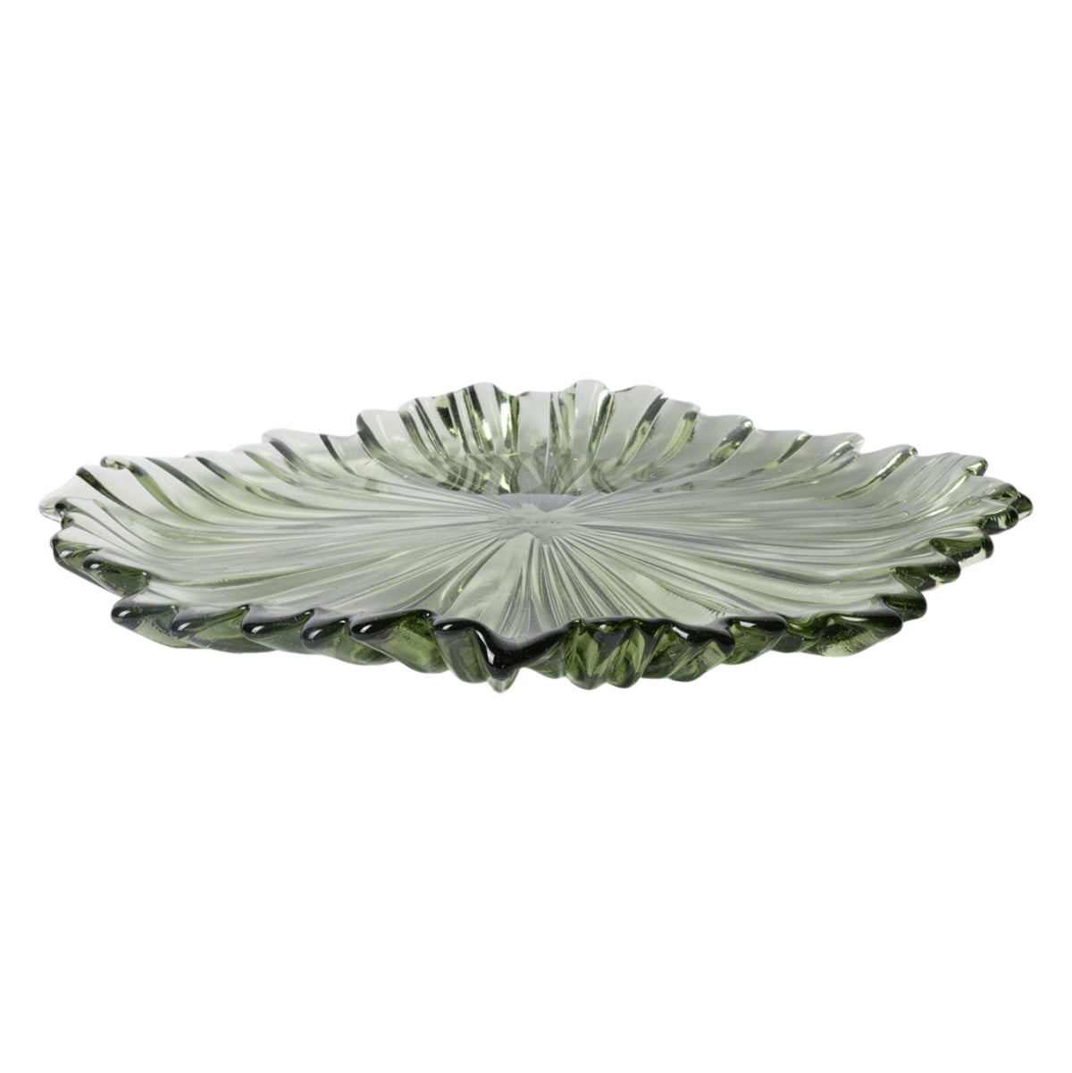Pentik Havu Green Glass Serving Plate