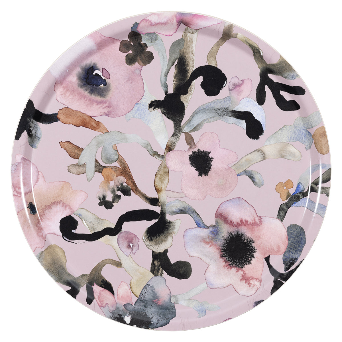Pentik Ruusumalva Pink / Multi Round Serving Tray