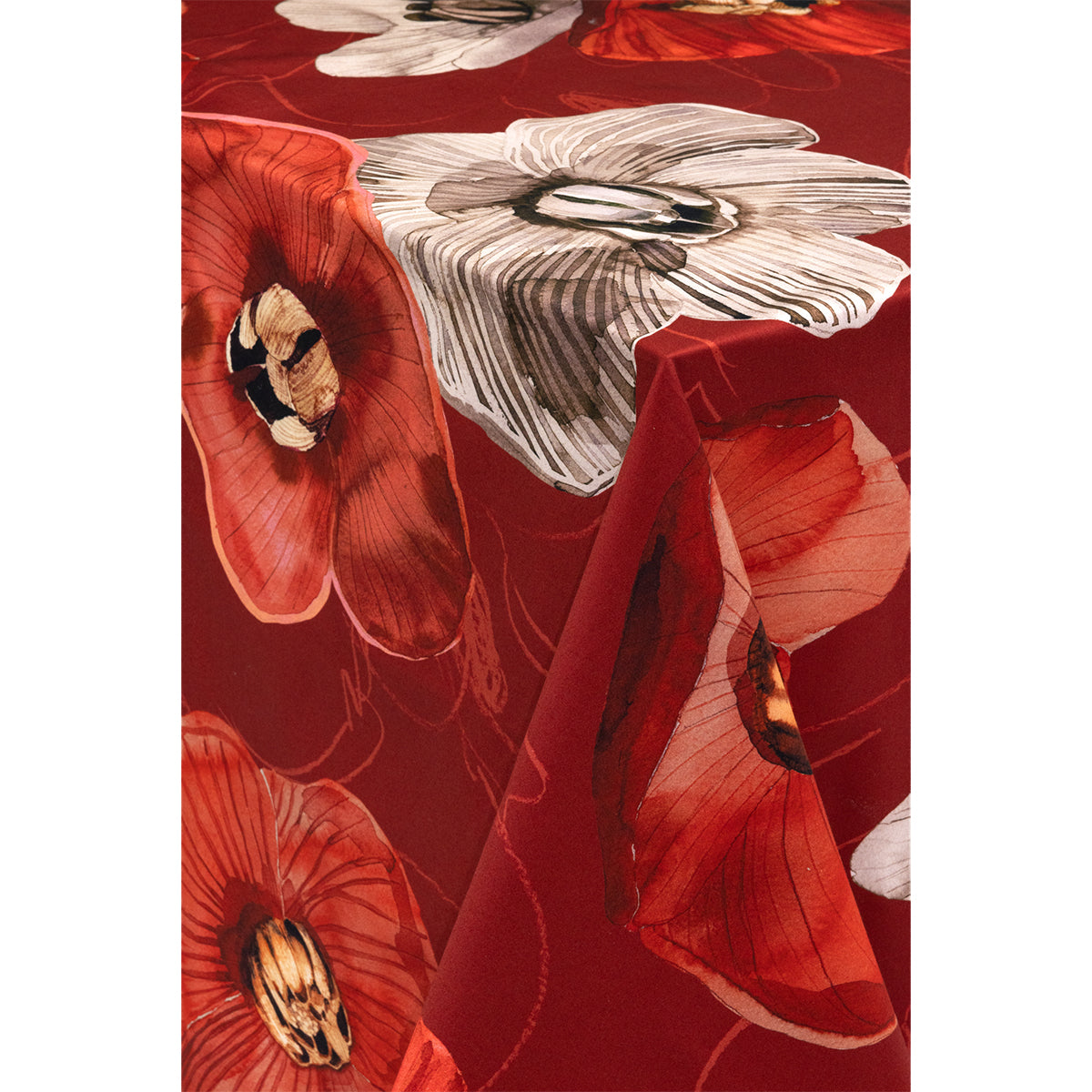 Pentik Haave Red Cotton Sateen Tablecloth