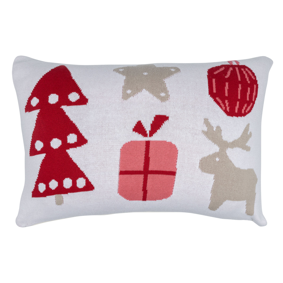 Pentik Aatto Red / Pink / Cream Knitted Lounge Pillow