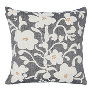 Pentik Ruusumalva Dark Grey / Off White / Brown Jacquard Throw Pillow