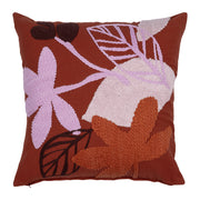 Pentik Kastanja Orange / Purple / Brown Embroidered Throw Pillow