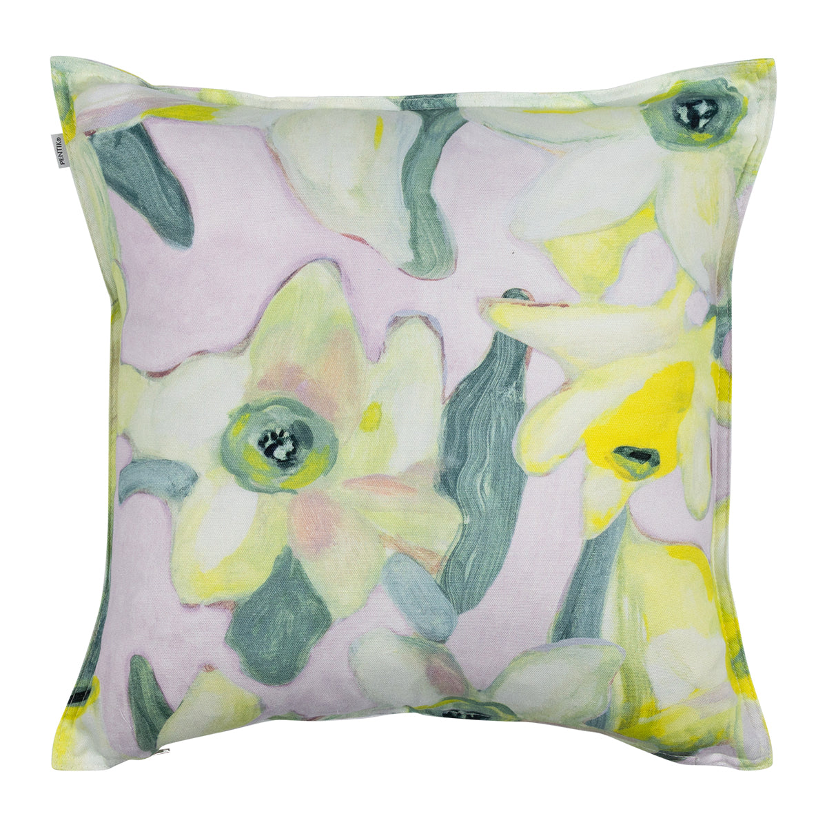 Pentik Narsissi Yellow / Green Throw Pillow