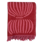 Pentik Vilja Red / Pink Wool Throw Blanket