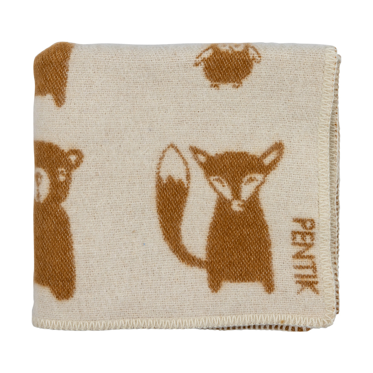 Pentik Metsanvaki Dark Orange / Cream Baby Blanket
