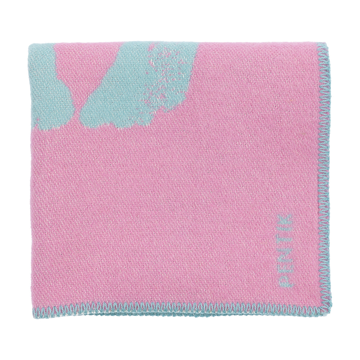 Pentik Vasa Pink / Light Blue Baby Blanket