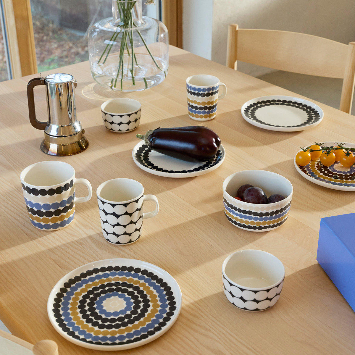 Marimekko Rasymatto White / Dusty Blue / Charcoal Mug