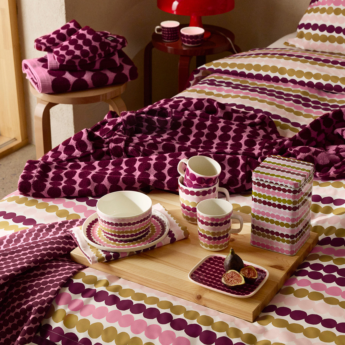Marimekko Rasymatto White / Rose / Multi Salad Plate