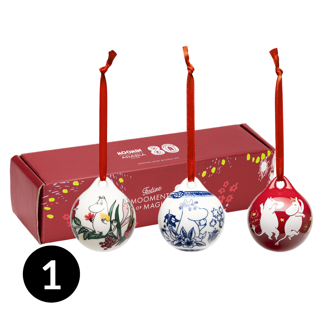 Moomin Annual 3-pc Mini Bauble Set